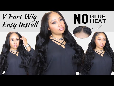 Quick & Easy V Part Wig Install With Minimal Leave Out| No Glue No Heat! Ft Alipearl Hair