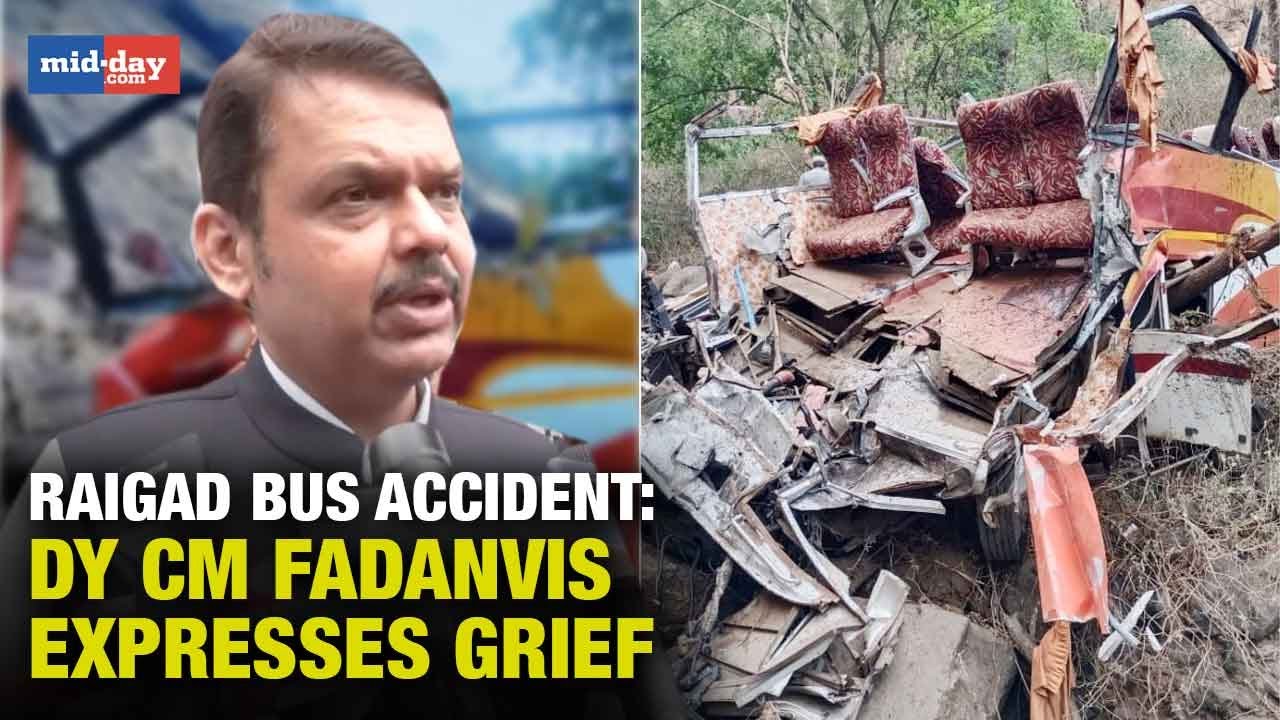 Raigad Bus Accident: Mumbai-bound bus falls into a gorge; Dy CM Devendra Fadanvis expresses grief
