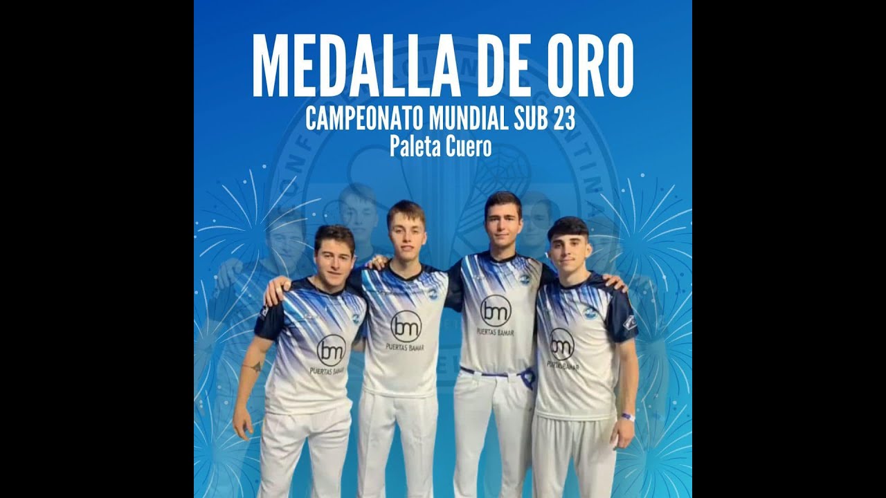 X Campeonato del mundo Sub-23 Fronton 36M 2021 Paleta Cuero Argentina vs España Sets: 2-1