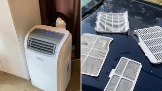 CLEANING “3 filters” black + decker portable air conditioner 14,000 btu