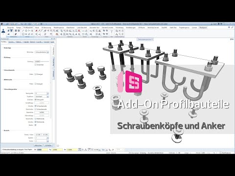 ALLPLAN Add-On Profilbauteile | Neue Schraubenköpfe, Anker und Holzbauschrauben