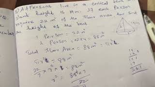 10 maths mensuration chapter 7 exercise 7.1 problem 5 in English samacheer 