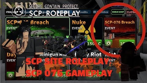 Roblox SCP: Roleplay (SCP 076 Gameplay)