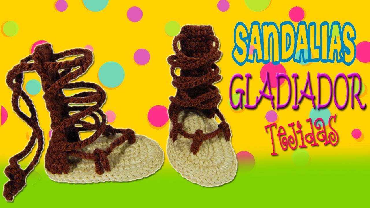 Sandalias Huaraches Gladiador tejidas a crochet | Paso - YouTube