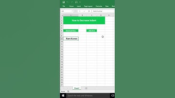 #Shorts How to Decrease Indent in Excel using Shortcuts