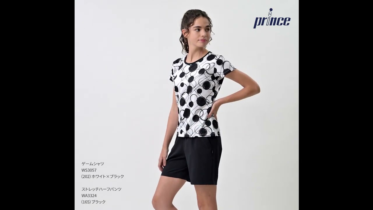 プリンス prince テニスウェア レディス ゲームシャツ WS3057