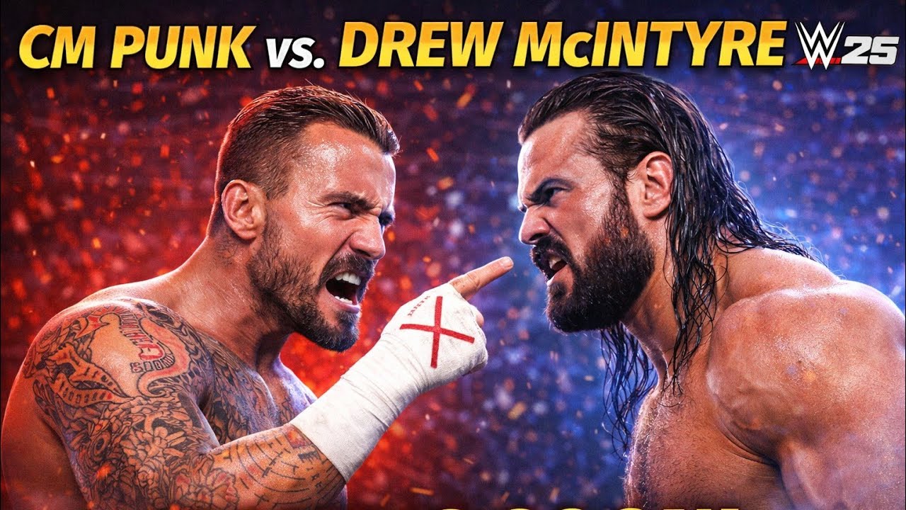 WWE 2K25 CM Punk Vs. Drew McIntyre Match 