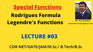 Rodrigues Formula of Legendre