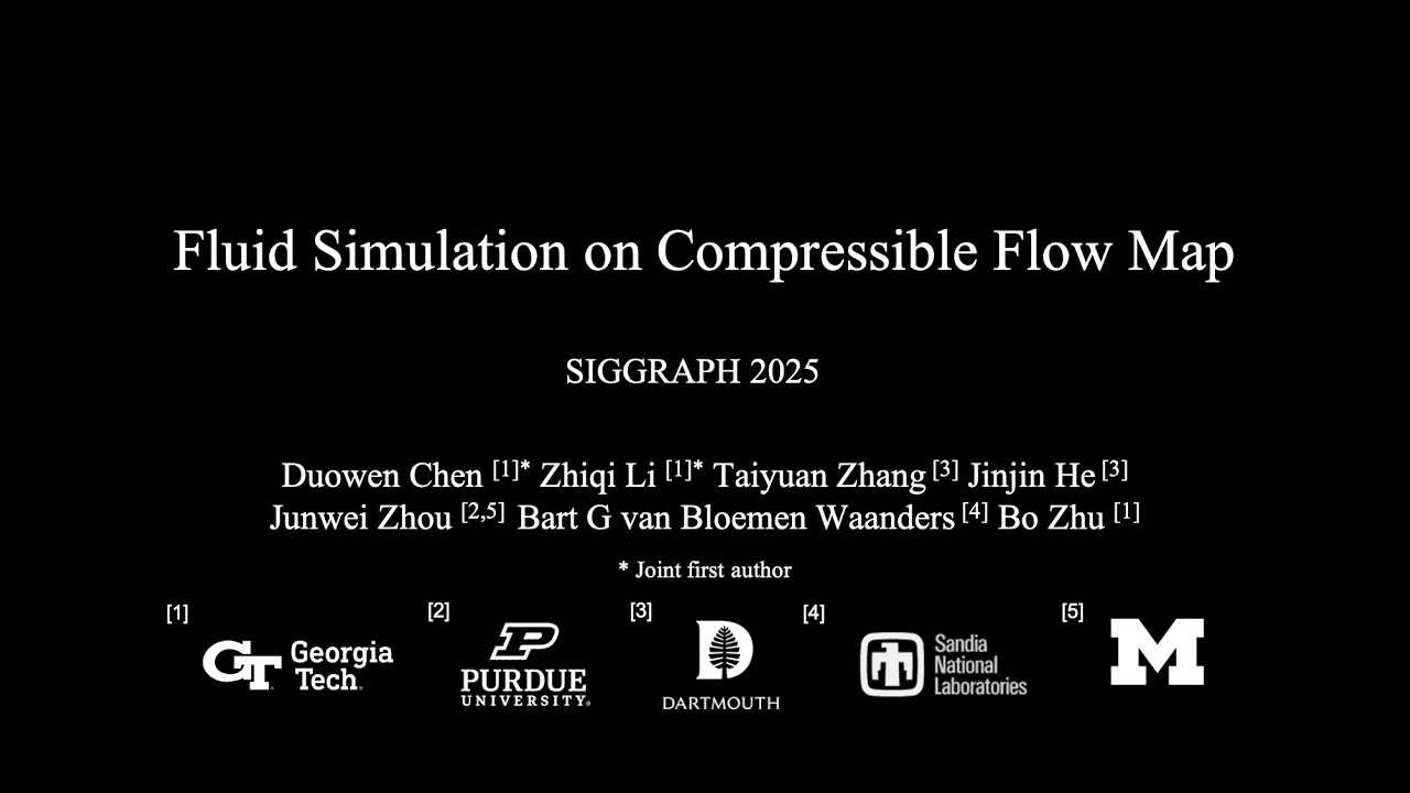 Fluid Simulation on Compressible Flow Maps - YouTube