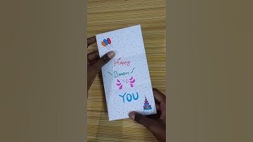 DIY pull tab origami birthday card | Pull up birthday card | DeenuYogi MS