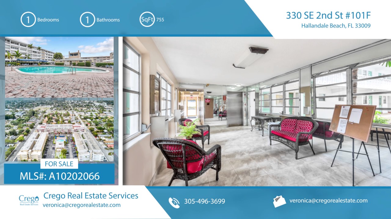 330 SE 2nd St. #101F, Hallandale Beach, FL 33009 - YouTube