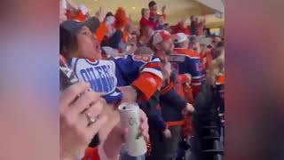A SECOND Edmonton Oilers fan flashes b**bs after Kait Flynn signed a Playboy deal viral NHL video