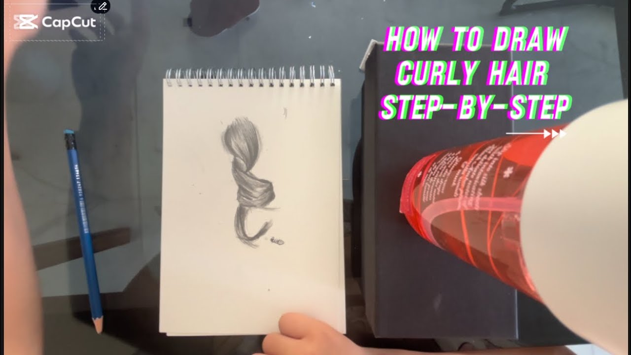 How to draw curly hair step-by-step