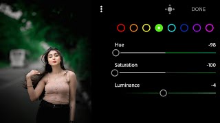 Soft Green And Black Tone Lightroom Photo Editing | Lightroom Mobile Photo Editing screenshot 4