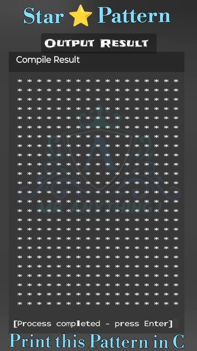 Printing Pattern program in C | Pattern program in C | Star Pattern ...