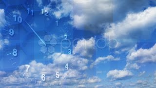 Timelapse Clock On Sky Background Loop. Stock Footage