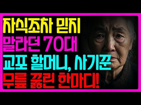 자식조차 믿지 말라던 70대 교포 할머니, 사기꾼 무릎 꿇린 한마디!