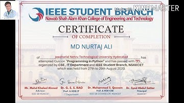 E-Quiz #Free E-Quiz Certificate#Programming in PYTHON#CSE & IT Department is presenting you QUIZI