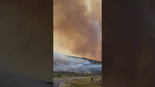 Flames and smoke rise from Rocky Canyon Fire in Summit County