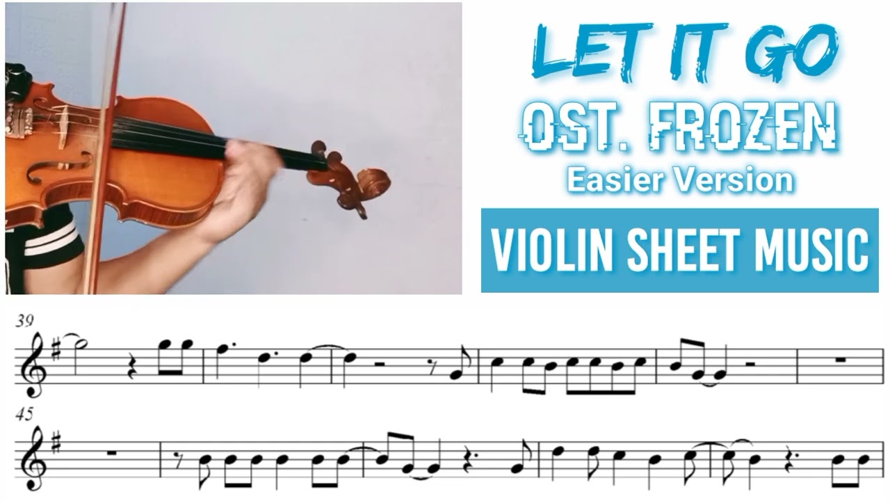 Free Sheet] Let It Go - Ost. Frozen [Violin Sheet Music] - Youtube