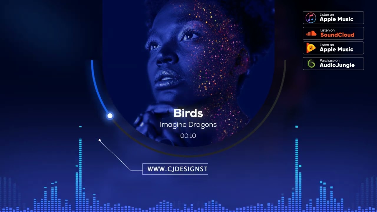 Birds - Music and Audio visualization ||CJ Motion Graphics||
