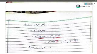 moment generating function of Poisson Distribution