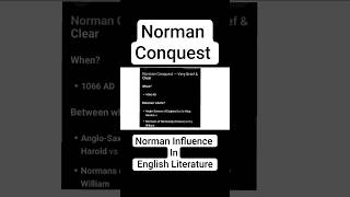 Norman Conquest in English Literature// #literarystudies #literaturelecture