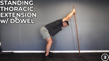 Standing Thoracic Extension with Dowel