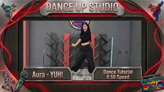 Aura - YUH! Dance Tutorial 0.50 Speed with Music (mirrored)