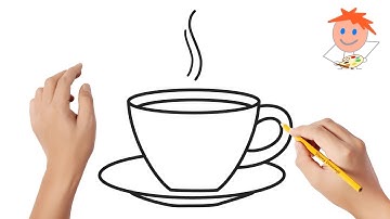 How to draw a cup of tea | Easy drawings