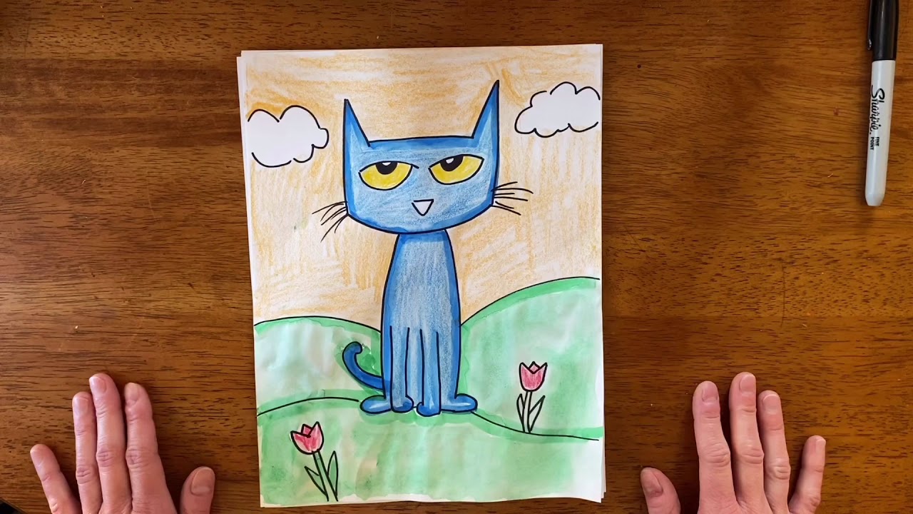 How to draw Pete the Cat - YouTube
