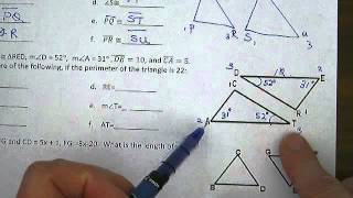 GEOMETRY Test 5 review 1 and 2 Congruent
