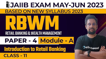 JAIIB Exam May June 2023 (Based on New Syllabus) | JAIIB RBWM | Paper - 4 | Module - A | Class - 11