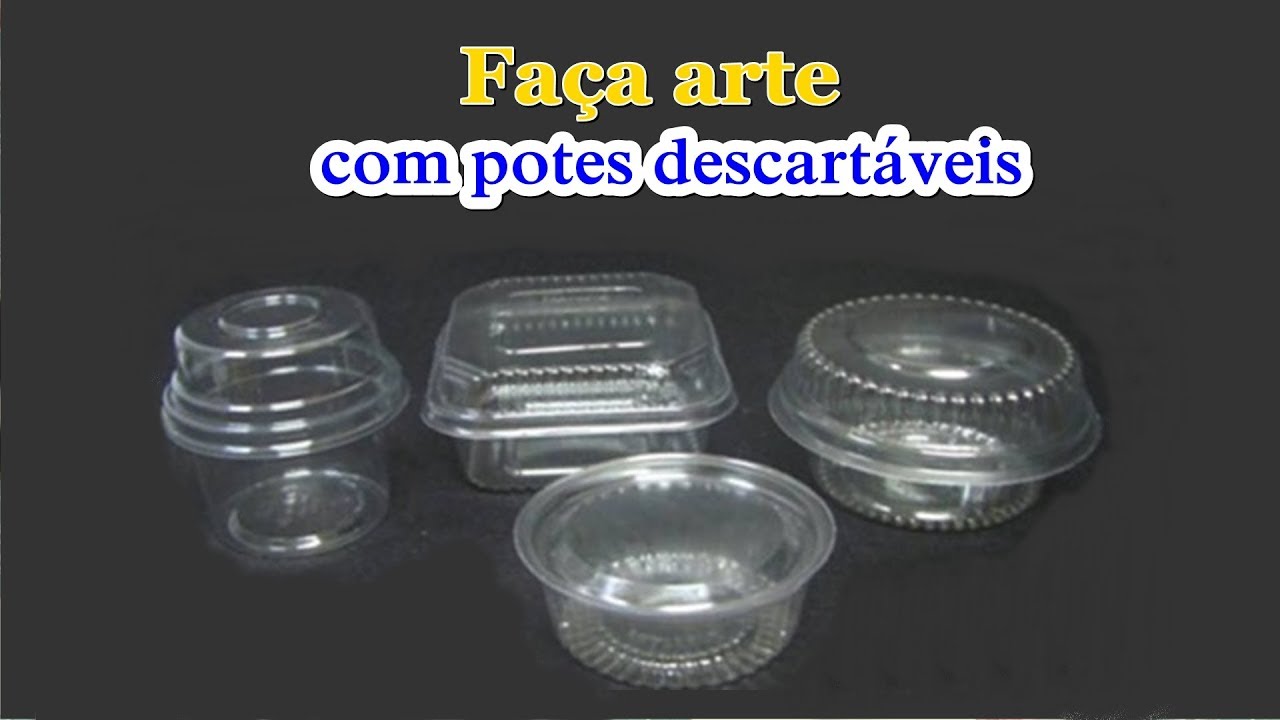 Faça arte com potes descartáveis