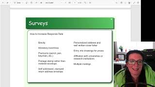 Increasing Response Rates for Surveys