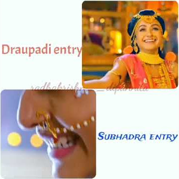 #radhakrishna #KrishnArjunGaatha | Draupadi  and Subhadra entry |❤️