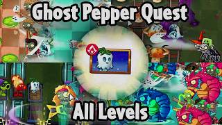 Ghost Pepper Quest All Levels [PC] (Hardest difficulty) | Plants vs Zombies 2 Gardendless