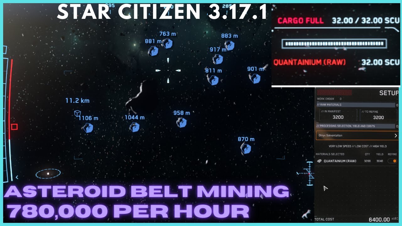 Tired of not finding quantanium on Lyria? Star Citizen 3.17.1 Asteroid