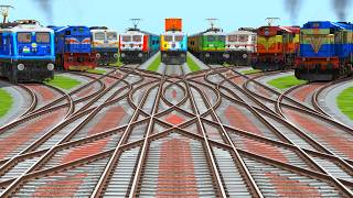 All Trains Stand On Bumpy Yard Railroad line | train simulator pro gameplay | train vehicles screenshot 5