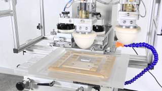 SPC-826SDUQ1 2-Color Pneumatic Pad Printer with Ink Cup & Independent Shuttling Pads