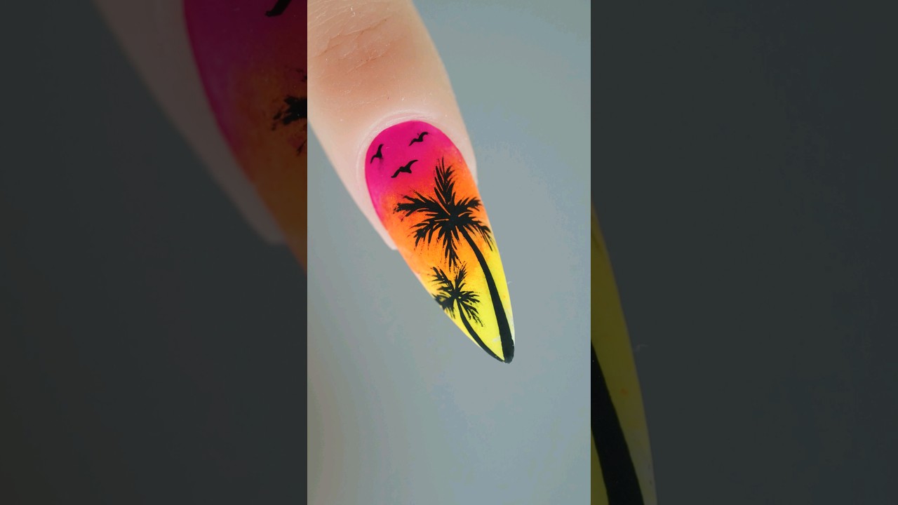 Sunset Nail Art 