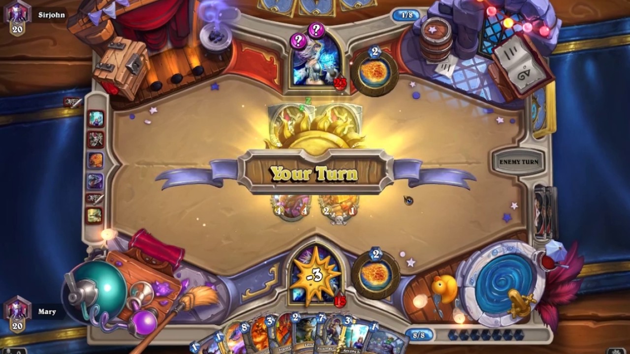 Hearthstone Antonidas Mage deck match 1