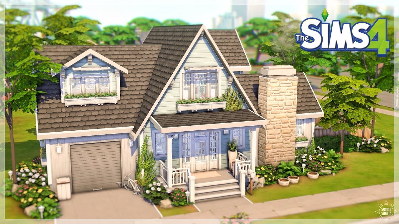 BRIGHT FAMILY HOME | The Sims 4 Speedbuild | No CC - YouTube