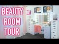 BEAUTY ROOM TOUR + MAKEUP COLLECTION ORGANIZATION | KELLY STRACK