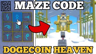 i WENT TO HEAVEN in DOGECOIN MINING TYCOON ROBLOX (HOW TO ENTER CODE & MAZE)