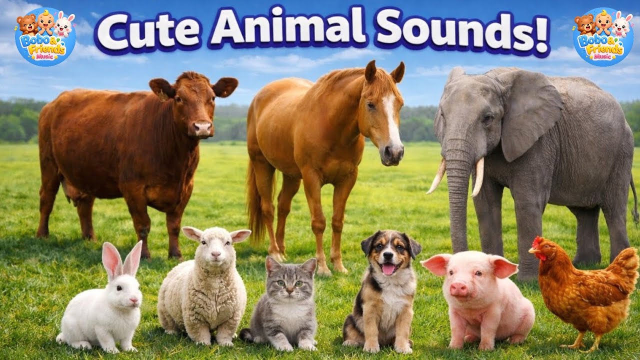 Collection of cute animal sounds : Cat,Cow,Sheep - Cute Animal Moments | Wild And Domestic Animals