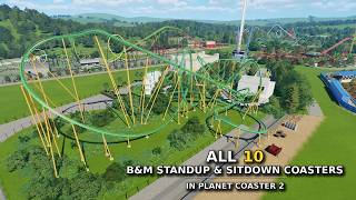 Information The Complete Bolliger & Mabillard Standup & Sitdown Collection 1990 - 2023 | Planet Coaster 2 POVs | Guide