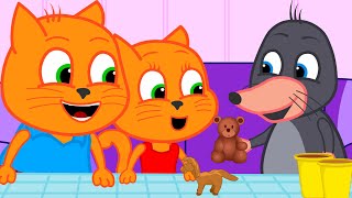 Cats Family In English - Play Doh Figures Animation 13