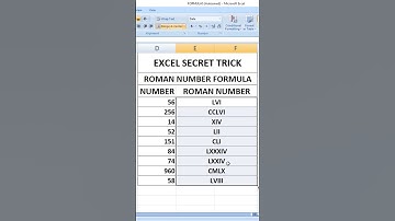 Excel Secret trick for beginners | Excel Shortcut trick for Roman numbers #excel #exceltutorial