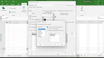 Create, edit and delete calendar with MS Project # اضافة وتعديل وحذف تقويم مايكروسوفت بروجكت